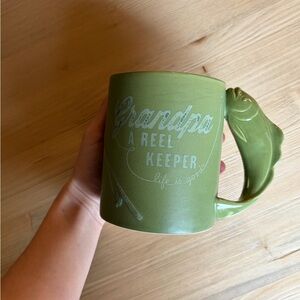 Hallmark Green Fishing Mug with Fish Handle